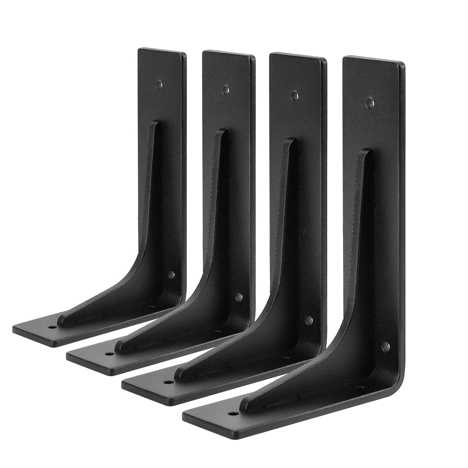 Photo 1 of PICESA 6"x 4"Shelf Brackets,L Shelf Bracketsn, Vertical Angle, Premium Alloy Metal Heavy Duty Shelf Bracket, high Strength Mounting Hardware Included, Corner Brace Joint,Pack of 4. (6 inch L+Beam)