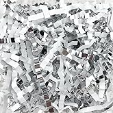 100 Grams Crinkle Cut Shredded Paper Filler Gift Basket Paper Shred Gift Box Confetti Present Wrapping Filler Present Package Stuffing Basket Filling Decor Silver