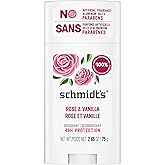 Schmidt's Aluminum-Free Deodorant Rose &amp; Vanilla Aluminum Free 2.65 oz | For natural odor care, Helps stay fresh &amp; confident, With magnesium, Rose vanilla