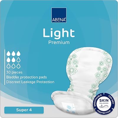 ABENA Light Super 4 Overnight Pads 850ml Pack of 30 Heavy Flow Incontinence
