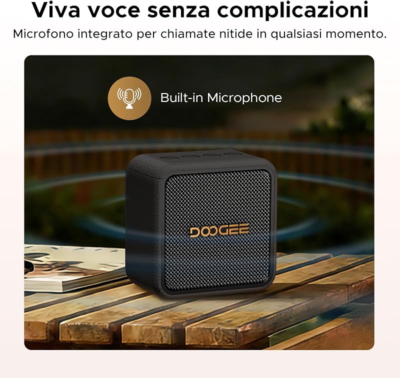 Cassa Portatile 20W Picco,Speaker Wireless IP67 Impermeabile Antipolvere e Antiurto,14 Ore Autonomia,TWS Stereo,Vivavoce,USB TF AUX,Altoparlante Compatto per Casa,Viaggio,Spiaggia e Outdoor