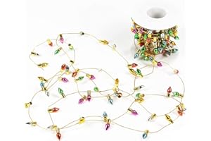 Orgrimmar Fake Light String Christmas Decoration Doll House Miniature Furniture Accessories String Lights (5m/197inch)