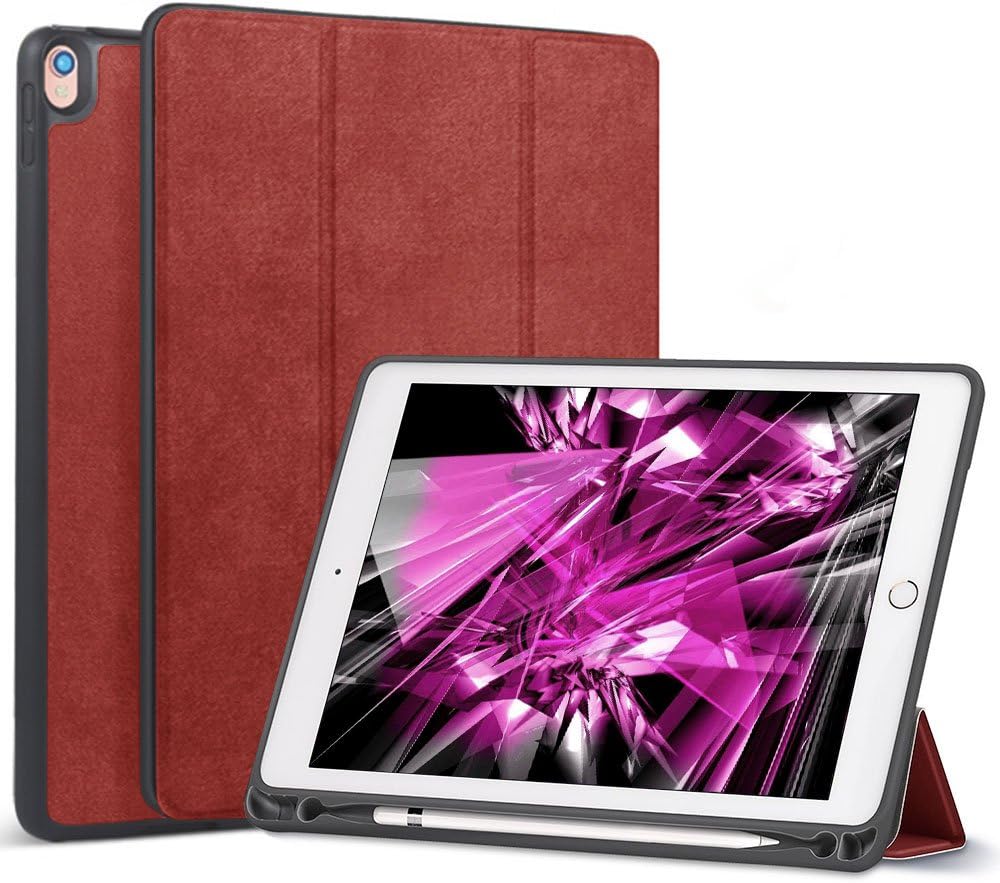 Wonzir iPad Air 10.5 / Pro 10.5 Generation Case with Apple Pencil Holder, Slim Lightweight Stand Protective Cover with Auto Wake/Sleep for iPad Air 3 10.5 Inch Tablet (Red ipad pro 10.5)