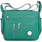 HERCMNOY Crossbody Bags for Women Multi Pocket Shoulder Bag Waterproof Nylon Messenger Purses and Handbags