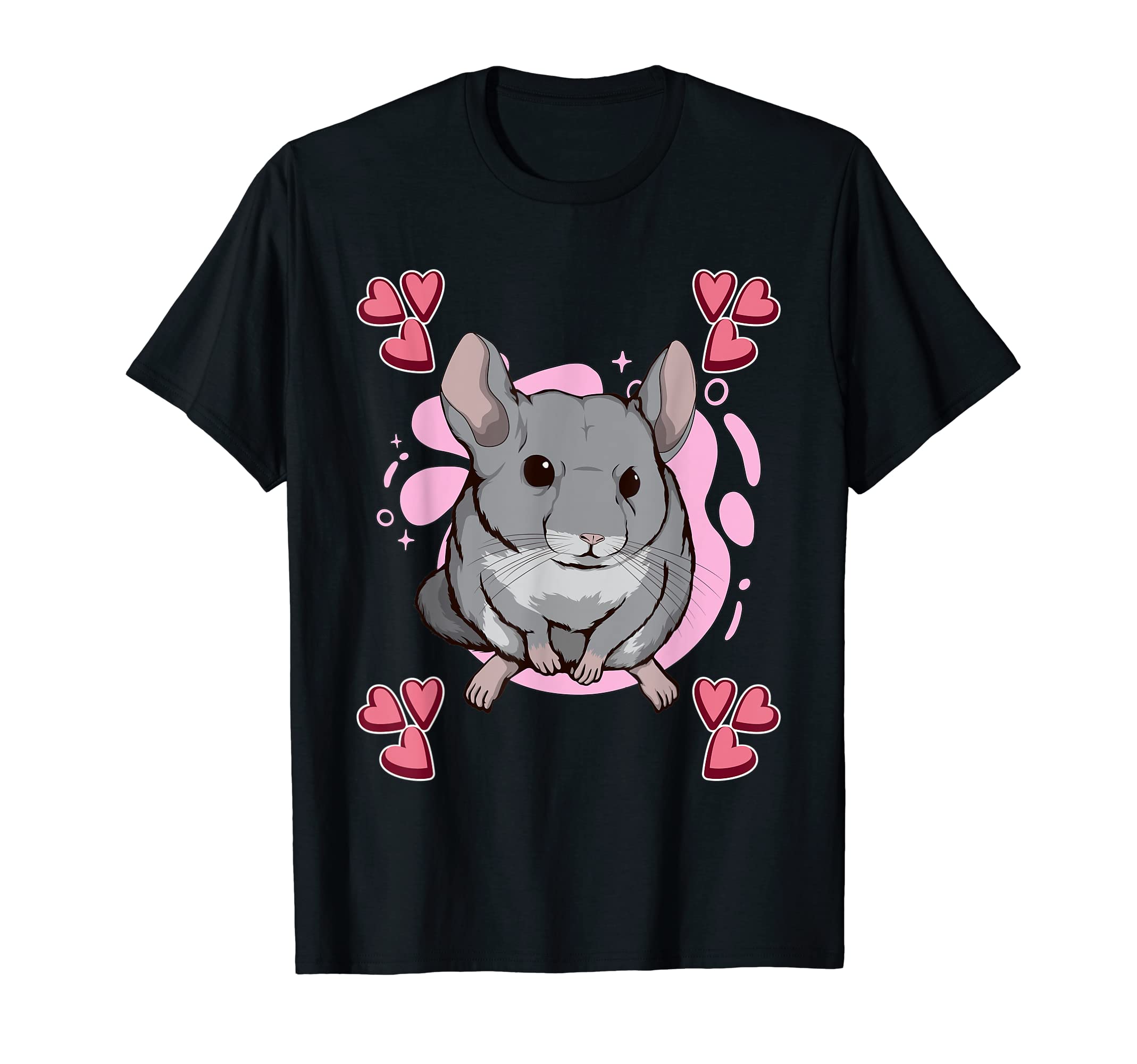 Chinchilla Heart Design Rodent Stuff Chinchillas T-Shirt