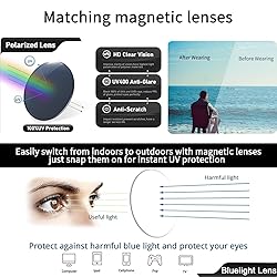 Fecoul Smart Glasses for Men Clear Bluetooth