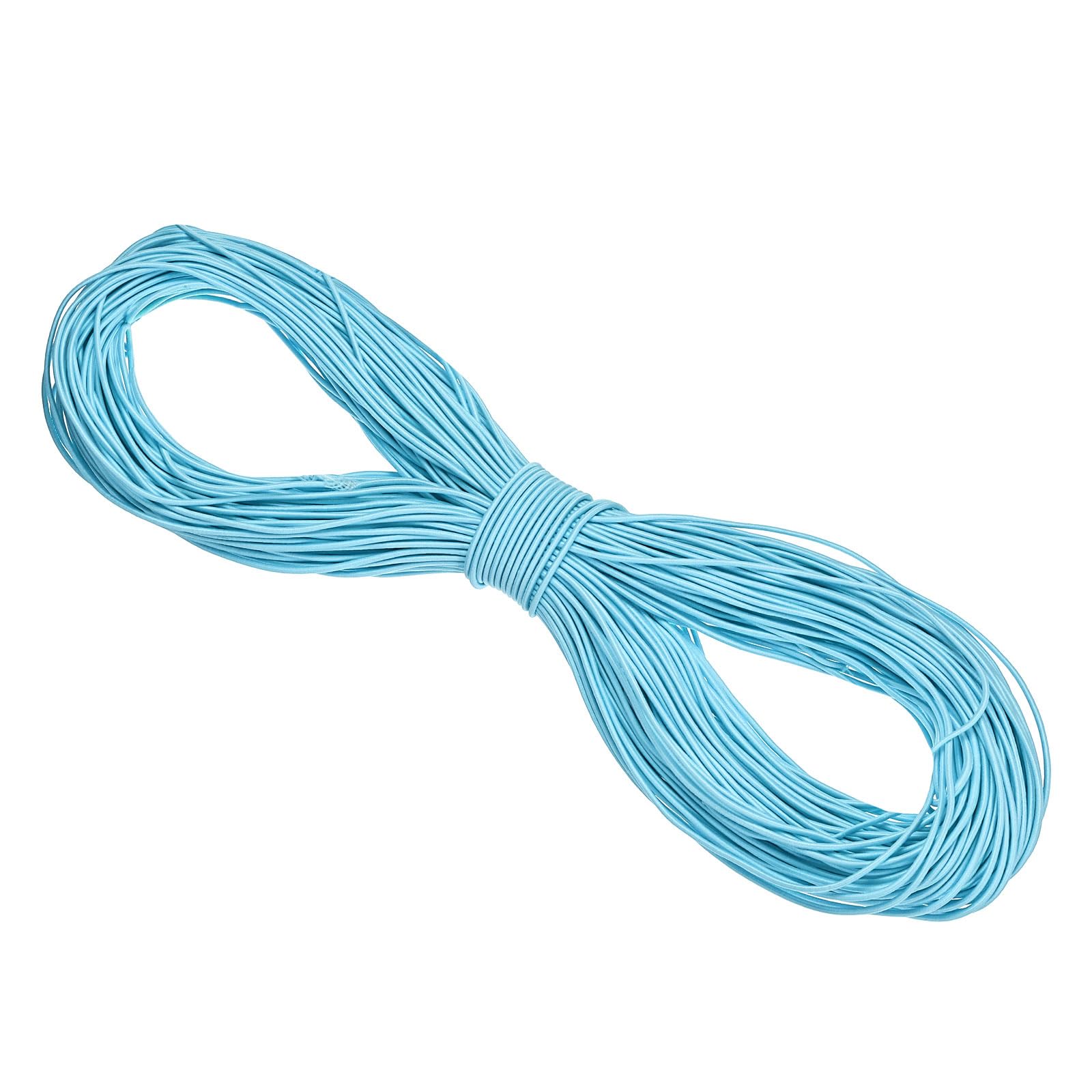 PATIKIL 109 Yards(100m) Bungee Cord Elastic Cord Heavy Stretch String Rope 2mm Aquamarine Blue for Crafting DIY Sewing Hook Straps Camping Tie Down Strap