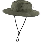 Connectyle Outdoor UPF50+ Men's Sun Hat Foldable Wide Brim Bucket Hat for Fishing Hiking Gardening Breathable Safari Hat