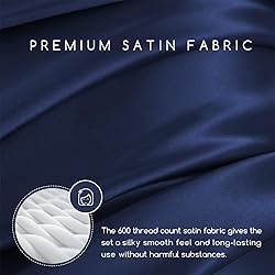 MR&HM Satin Bed Sheets, Full Size Sheets Set, 4 Pcs