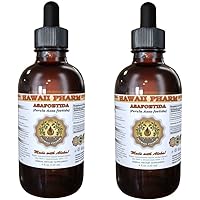 Asafoetida Liquid Extract, Organic Asafoetida (Ferula Assa-foetida) Powder Tincture Supplement 2x2 oz