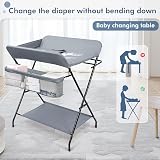 iropro 4-in-1 Baby Changing Table Foldable with Storage 80x60x110 cm view 2