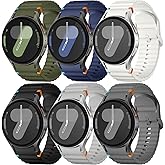Odbeai 6 Pack Sport Band Compatible with Samsung Galaxy Watch 7 6 5 4 40mm 44mm/No Gap Soft Silicone Strap for Galaxy Watch 6 4 Classic 47mm 43mm 46mm 42mm/Watch 5 pro 45mm，Waterproof Strap Men Women