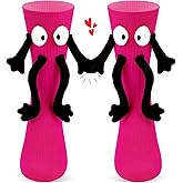 Silly Socks for Women Men Kids Funny Holding Hands Socks Magnetic Crazy Sock Friend Couples Gifts Besite