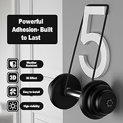 6 Inch Self-adhesive House Numbers, Modern Floating