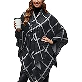 AlturaGo Shawl Wraps for Women Reversible Open Front Ruana Poncho Soft Cozy Cardigan for Fall and Winter