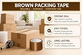 1ABOVE 6 Rolls Brown Packing Tape 48mm x 66m Heavy Duty 54 Micron Box Tape view 6
