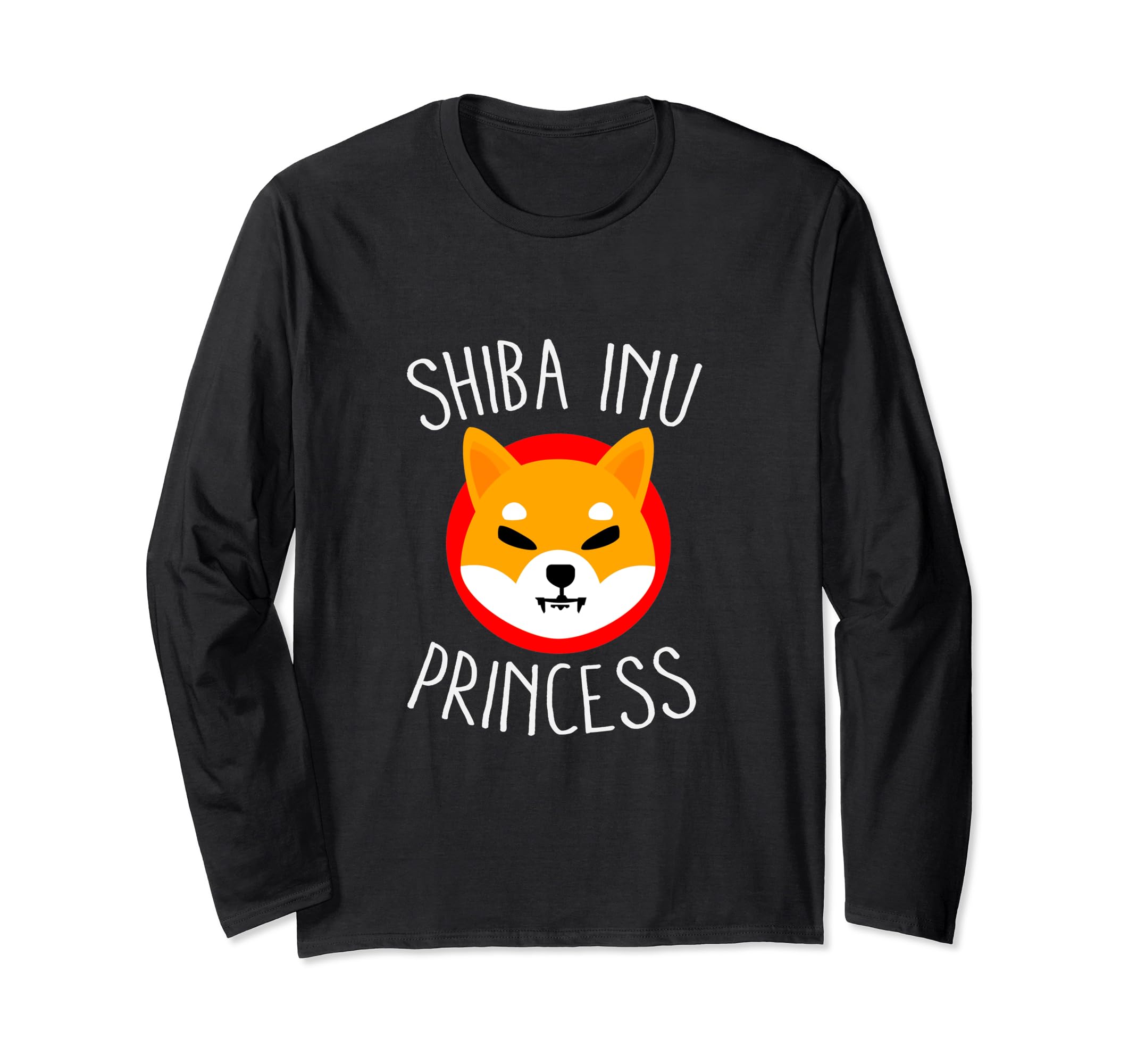 Shiba Inu Princess Funny Shib Coin Cryptocurrency Blockchain Long Sleeve T-Shirt