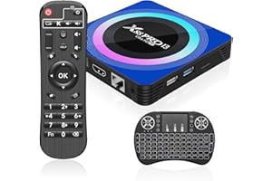 SIDIWEN Android 13.0-4GB RAM 32GB ROM, Quad Core 64bit, Backlit Mini Wireless Keyboard, BT5.0, WiFi6, 8K Ultra HD Resolution Tv Box