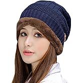 Muryobao Womens Thick Warm Winter Beanie Hat Slouchy Skully Knit Hats