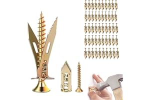 Metal Expansion Bolt for Drywall, Self Drilling Anchors With Screws, Serrated Wall-Anchoring Expansion Screws, Nail-in Plaste