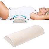 Cozyhealth - 2.95" H*18.7" L - Soft Small Lumbar Pillow for Sleeping, Memory Foam Back Lumbar Support Cushion for Lower Back Pain Relief Bed Waist Sleep Support Pillow for Side, Back (White, Small)