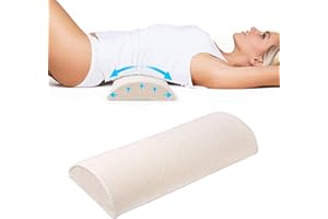 Cozyhealth - 2.95" H*18.7" L - Soft Small Lumbar Pillow for Sleeping, Memory Foam Back Lumbar Support Cushion for Lower Back Pain Relief Bed Waist Sleep Support Pillow for Side, Back Sleepers (Small)