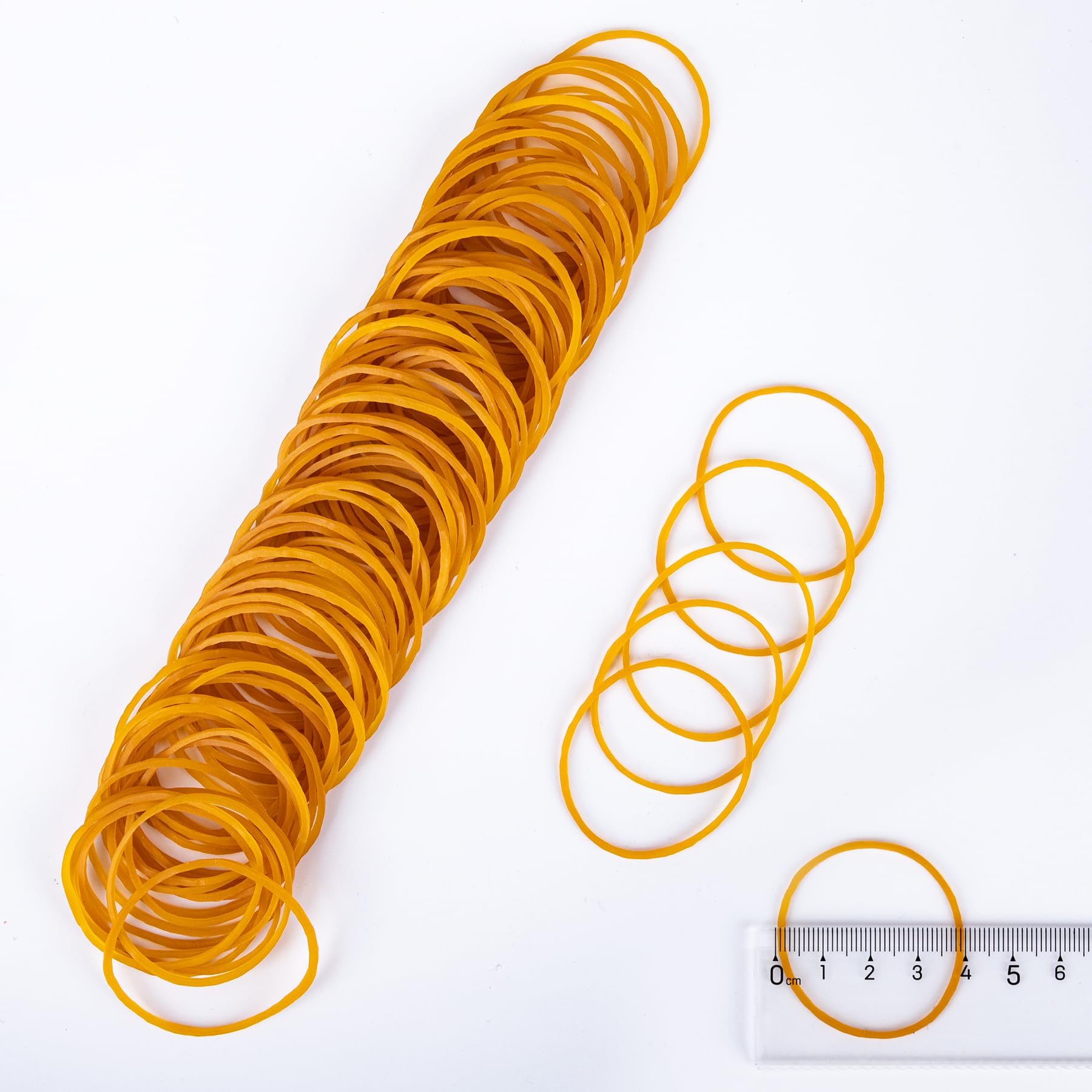 Rubber Bands Yellow Rubber Elastic Bands 500PcsThick Natural Rubber Bands Heavy Duty Strong Elastic Bands for Tie Dye, Hair Home, Pens, Crab,Catapults, Bills, Bank Paper, Office Supplies(38mm)