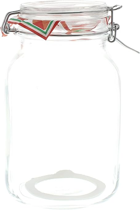 Bormioli 2 Litre Glass Storage Jar With Lid And Metal Clasp Amazon Co Uk Kitchen Home