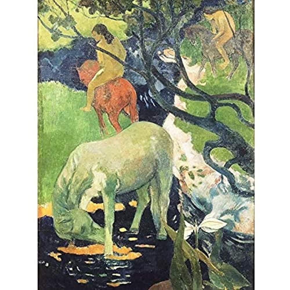 Paul Gauguin The White Horse Art Print Canvas Premium Wall Decor Poster Mural