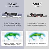 JOEJOY Large Dog Bed Orthopedic Memory Foam 89x64x17 cm Grey view 3