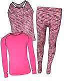 Body Glove Girls 3 Piece Athletic Tank Top, Long