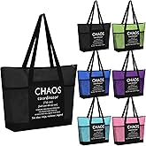 Locmeo 6 Pcs Social Worker Gift Bulk for Women Chaos Coordinator Gift Tote Bag Employee Appreciation Manager Coworker Teacher