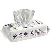 Best Pet Supplies Cleaning Dog Wipes - Calming Lavender, 100 Count | Scented, Large 8x9", Vitamin E, Puppy &amp; Cat Safe, Gentle Grooming, Resealable Pouch Prevents Drying