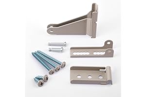 Dreyoo Storm Door Closer Kit Compatible with Andersen/Emco/Larson/40201/Pella, Screen Door Closer Replacement Parts with Brackets, Mounting Screws and Pins (Beige)