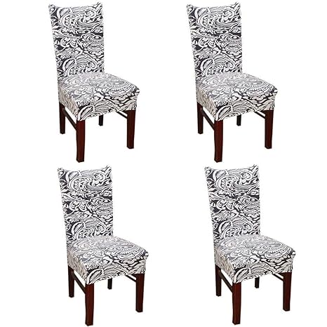 Pinji 2pcs Housse De Chaise Epais Et Elastique En Polyester
