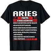 Aries Zodiac Birthday Aries Facts Gift Funny T-Shirt