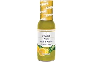 KEWPIE Zesty Yuzu & Kosho Dressing & Sauce, Bold Citrus Yuzu & Jalapeño Flavor, Savory Japanese‑Style Yuzu Kosho Salad Dressi