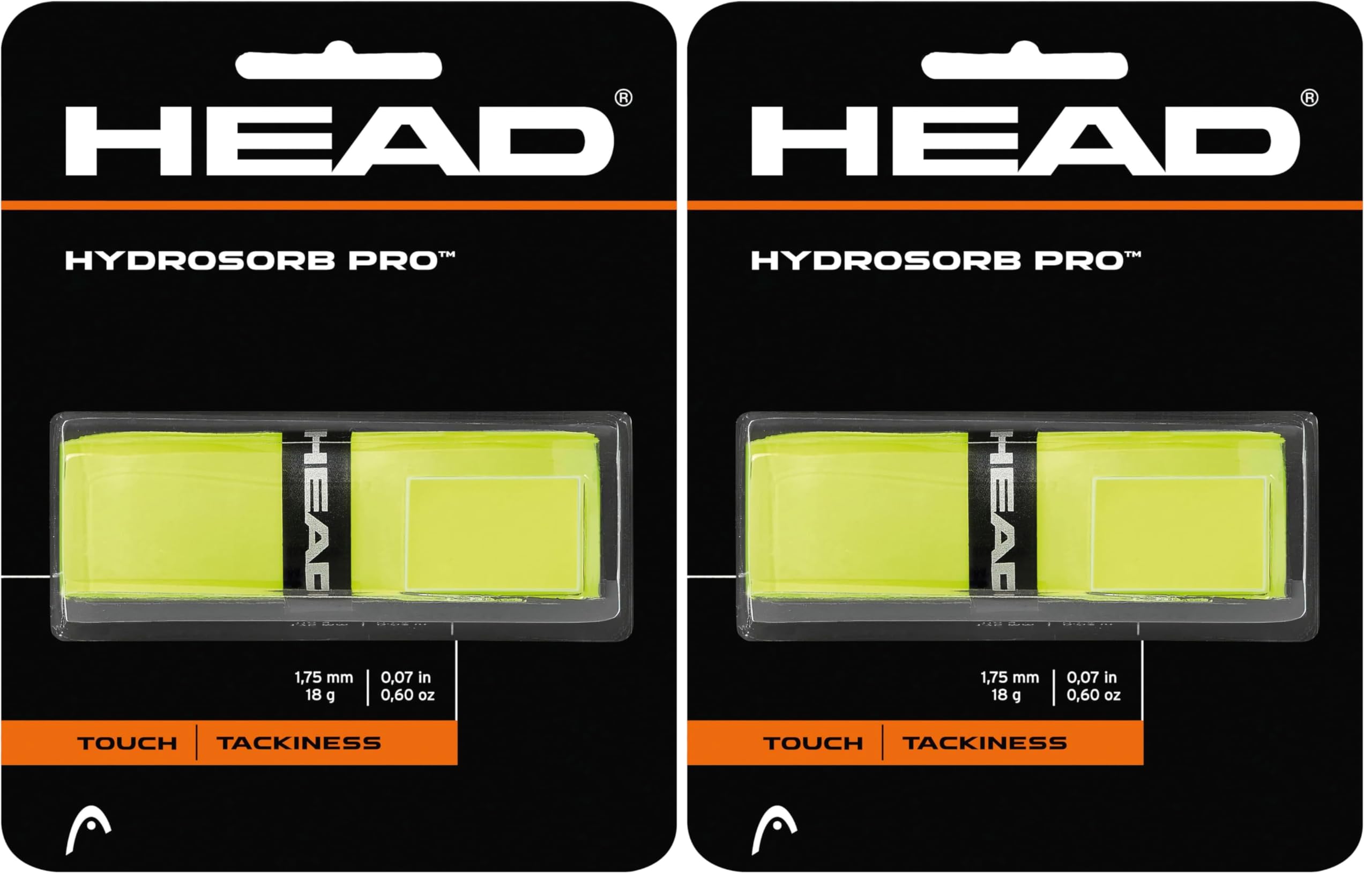 HEAD Hydrosorb Pro Grip - Multi-Colour/Yellow (Pack of 2)