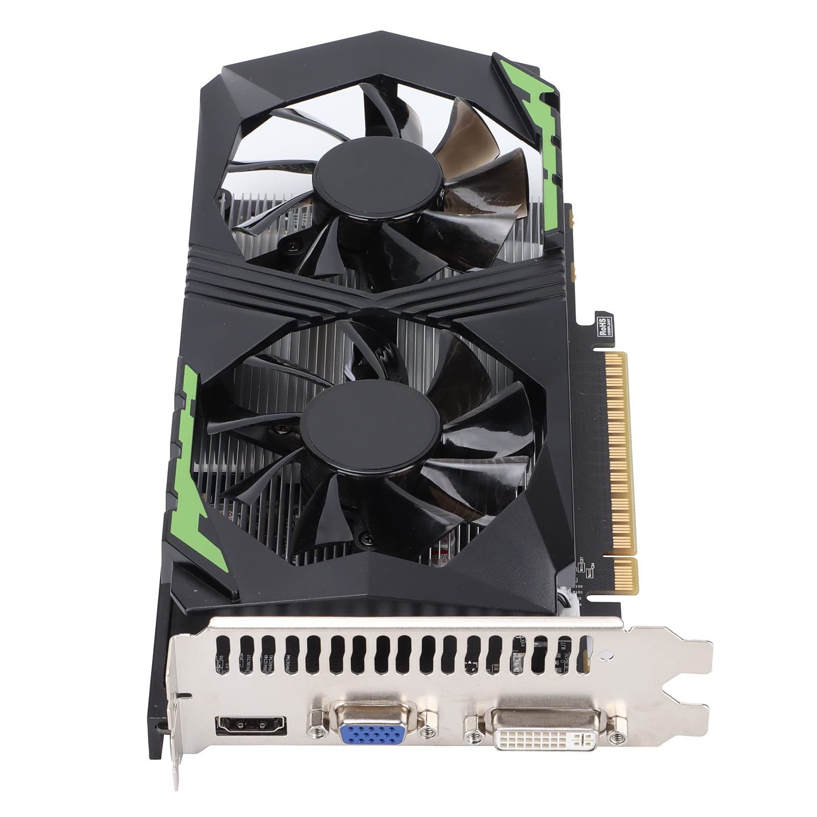 KIMISS Graphics Card 128bit, 1250MHz Automatic Recognition 1050ti 4GB DDR5 1060 Gaming Computer Accessories for Dual Fan Desktop