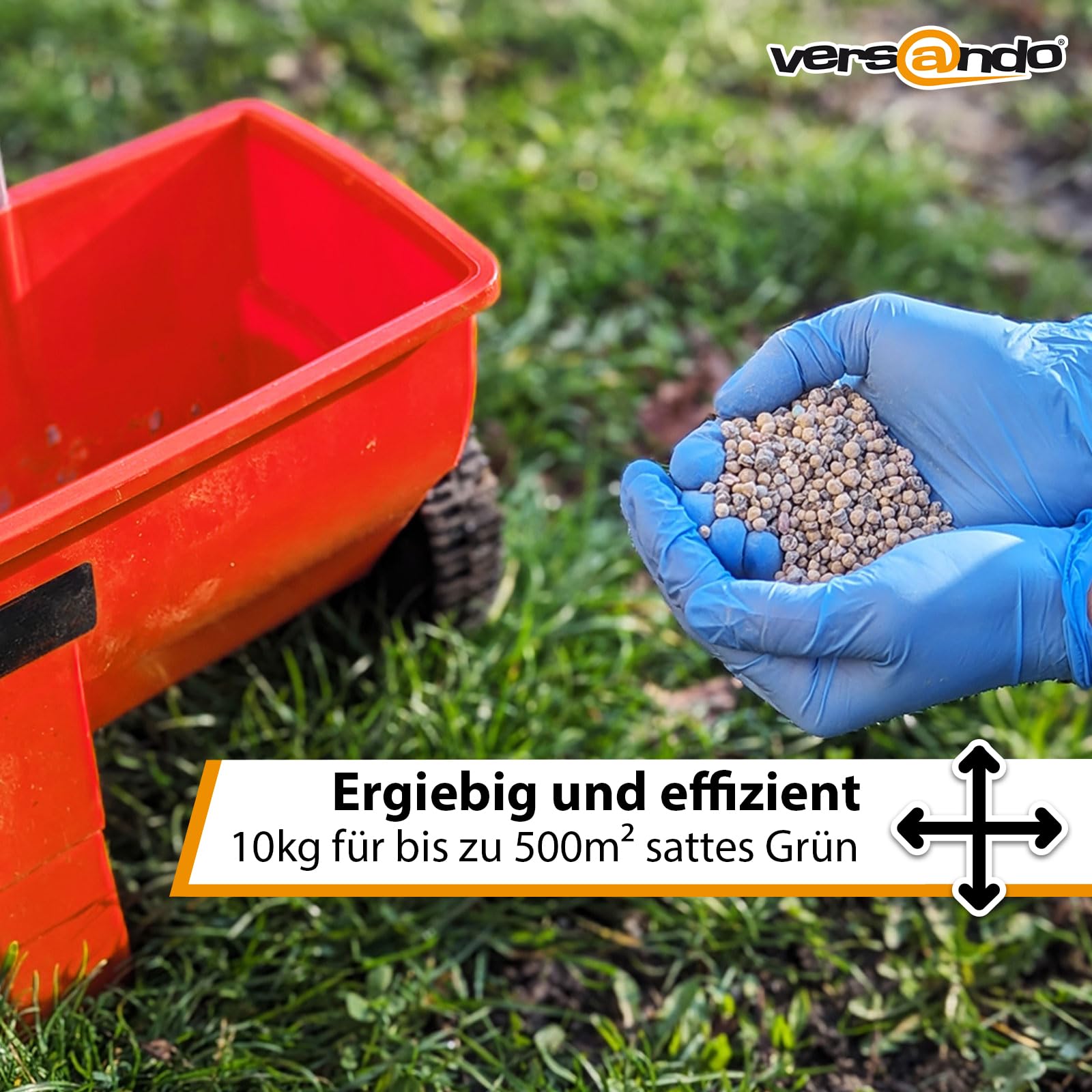 versando 10kg bis 500m² Rasendünger Sommer: verdrängt Moos und Unkraut für 4
