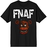 Five Nights at Freddy's FNAF Freddy Men's Black Crew Neck Short Sleeve T-Shirt