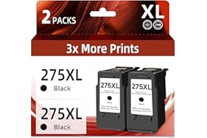 Skyink Remanufactured Ink Cartridges Replacement for Canon 275XL Black PGI275 PG275 PG-275 XL Ink (2 Pack) use for TS3500 TS3522 TS3520 TR4700 TR4720 TR4722 Printer