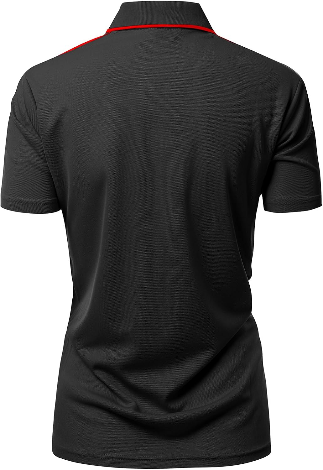 Women's Coolmax 2 Tone Collar Zipup Polo T-Shirt at  Women’s Clothing store
