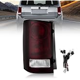 Nilight Taillight Assembly for 2009-2015 Honda Pilot Smoked Red | Tail Lights Rear Lamp Replacement OE Style Driver Side w/Bulbs