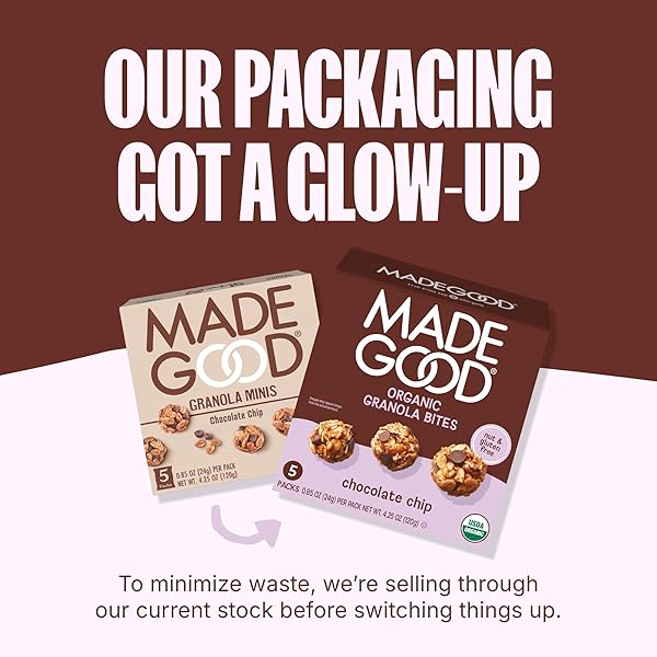 MADEGOOD ORGANIC CHOCOLATE CHIP GRANOLA BITES, 5CT X 0.85OZ