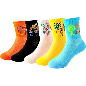 5 Pairs Boys Ankle Sports Socks, Ruffle Socks, Kids Tall Cut Socks, Gifts