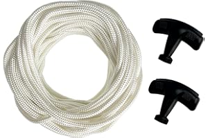 YAMAKATO 4.0mm 12-Meters Pull Start Cord Rope 4.0mm String for Honda Predator Champion Generac Small Engine Mini Bike Generat