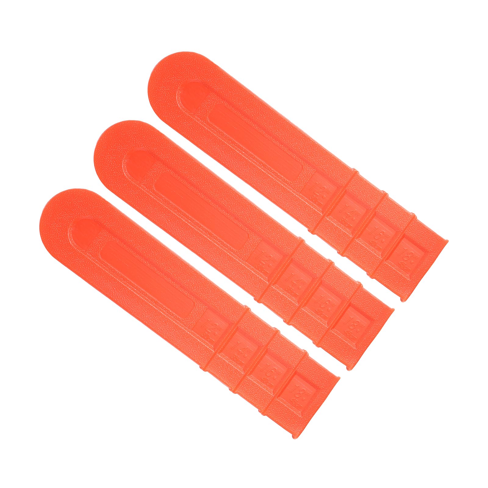 PATIKIL 18 Inch Chainsaw Bar Cover, 3Pcs Chainsaw Scabbard Plastic Durable Chain Saw Bar Protective Cover for Garden Accessories Replacement, Orange