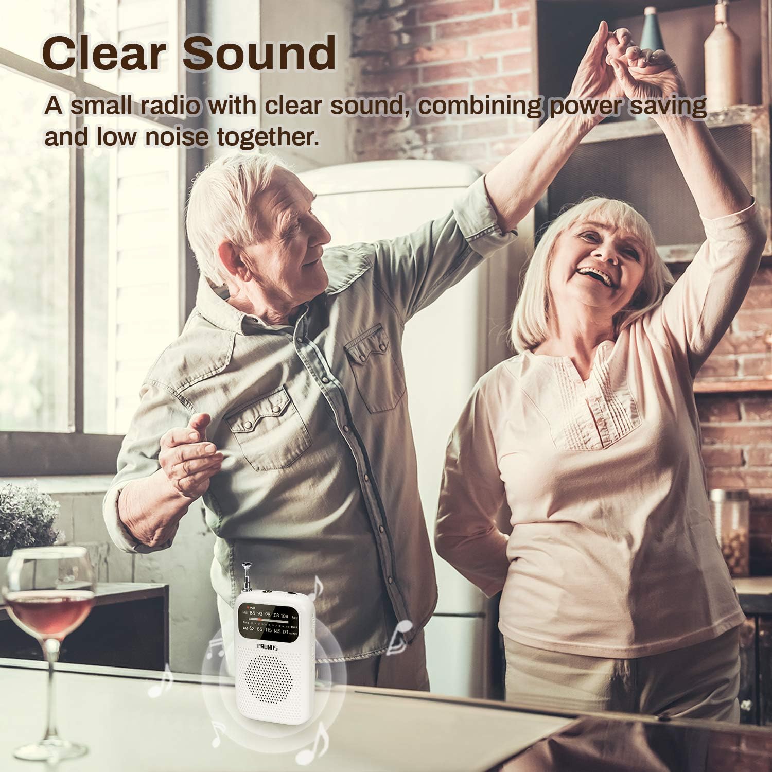 J-777 Portable Pocket Radio AM FM Transistor Radio Battery Operated, Stereo Headphones Jack, Excellent Reception, by PRUNUS(White): Electronics