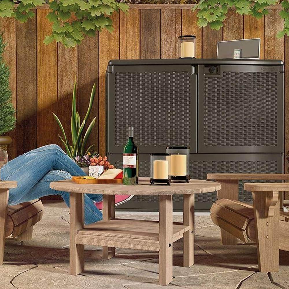 Suncast Backyard Oasis Storage And Entertaining Station Instructions